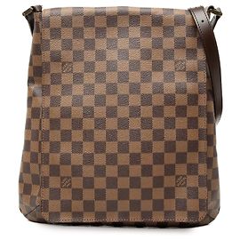 Borsa a tracolla Louis Vuitton Damier Ebene Musette Salsa GM marrone