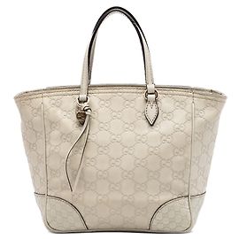 Borsa Gucci Small Guccissima Bree bianca