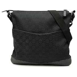 Borsa a tracolla Gucci GG Canvas nera