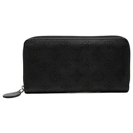 Louis Vuitton Monogram Mahina Zippy Long Wallet Schwarz