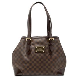 Bolsa Tote Louis Vuitton Damier Ebene Hampstead MM marrom
