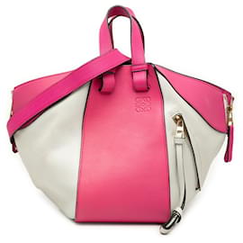 Borsa a tracolla LOEWE Small Bicolor Calfskin Hammock Bag rosa - Loewe