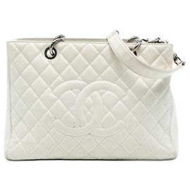 Tote Grand Shopping in Caviar bianco Chanel