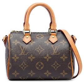 Bolso Louis Vuitton Monogram Nano Speedy Bandouliere marrón