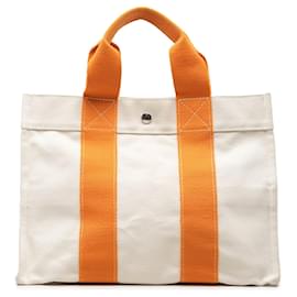 Bolso Tote White Hermès Toile Bora Bora PM