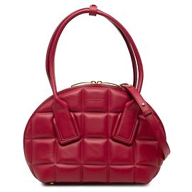 Borsa satchel Red Bottega Veneta Small Leather Padded BV Swoop Bag