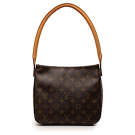 Borsa a tracolla Louis Vuitton Monogram Looping MM marrone