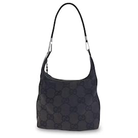 Borsa a tracolla Gucci GG Canvas Nera Argentata - Autre Marque