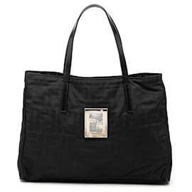 Fendi Zucca Canvas Tote in Schwarz
