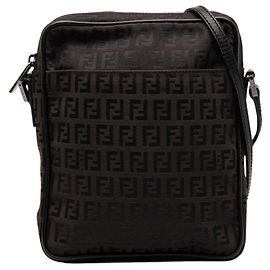 Borsa a tracolla Fendi Zucchino in tela nero