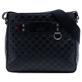 Borsa a tracolla Gucci Guccissima Web nera