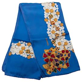 Seidenschal mit Print Chanel Pearls and Gripoix Blue 90 Scarves