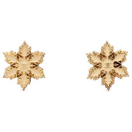 Orecchini a lobo Snowflake in smalto placcato oro Gold Chanel CC