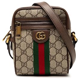 Beige Gucci Mini GG Supreme Web Ophidia Crossbody
