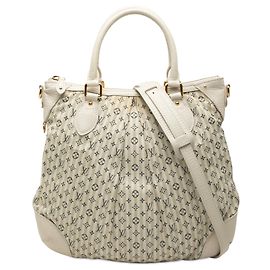 Borsa beige Louis Vuitton Monogram Mini Lin Croisette Marina PM