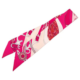 Foulard Twilly in seta rosa Hermès Festival Des Amazones
