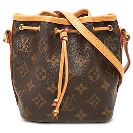 Borsa a secchiello Louis Vuitton Monogram Nano Noe marrone