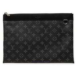 Pochette GM Louis Vuitton Monogram Eclipse Discovery nera - Clutch