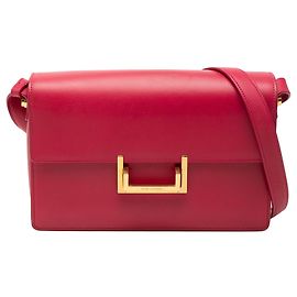 Bolso bandolera Lulu de cuero rosa tamaño Medium Saint Laurent