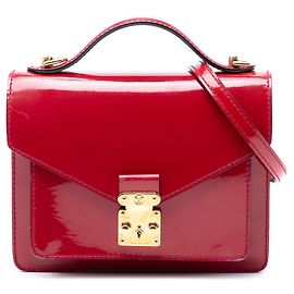 Borsa Louis Vuitton Vernis Monceau BB rossa