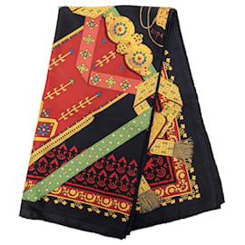 Roter Seidenschal Hermès Brins d Or 90 Scarves