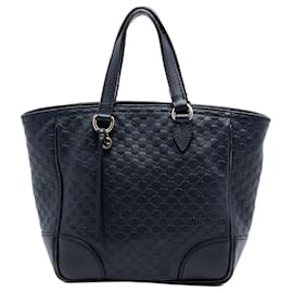 Borsa blu Gucci Small Microguccissima Bree