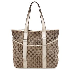 Weiße Gucci GG Canvas Tote