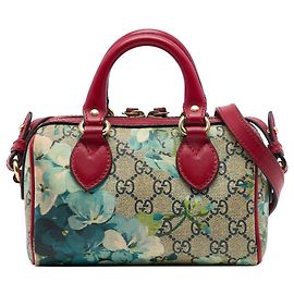 Borsa Boston Gucci Mini GG Supreme Blooms Beige Satchel