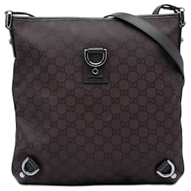 Gucci GG Nylon Abbey D Ring Umhängetasche braun