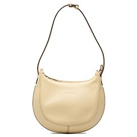 Bolsa Hobo LOEWE em couro com logotipo em relevo branco