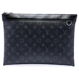 Pochette GM Louis Vuitton Monogram Eclipse Discovery nera - Clutch
