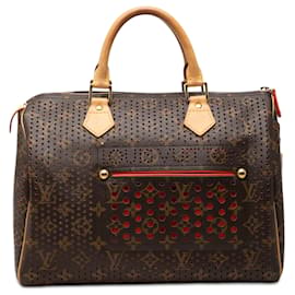 Bolso Boston Louis Vuitton Monogram Perforated Speedy 30 marrón