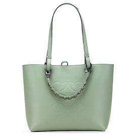 Borsa LOEWE Small Smooth Calfskin Anagram Tote Satchel verde
