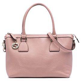 Pink Gucci Dollar Kalbsleder GG Charm Satchel