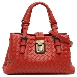 Borsa Satchel Mini Nappa Intrecciato Roma Rossa Bottega Veneta