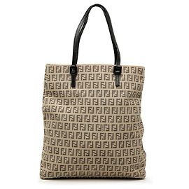 Tote in tela Fendi Zucchino beige