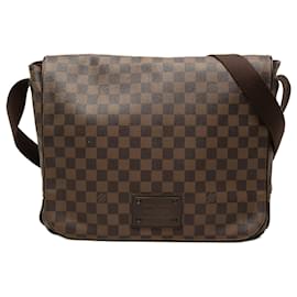 Borsa a tracolla Louis Vuitton Damier Ebene Brooklyn GM marrone