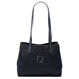 Tote in nylon FF nero Fendi