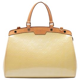 Borsa Louis Vuitton Monogram Vernis Brea MM Beige
