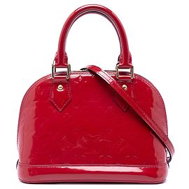 Borsa Louis Vuitton Monogram Vernis Alma BB rossa