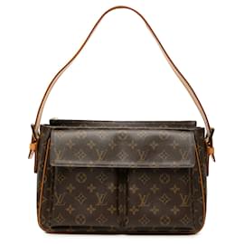 Borsa a tracolla Louis Vuitton Monogram Viva Cite GM marrone