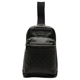 Mochila bandolera Gucci Guccissima negra