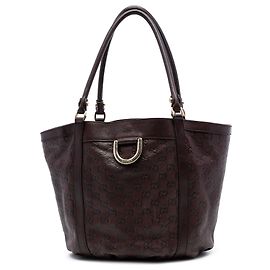 Tote Gucci Guccissima Abbey D Ring marrone
