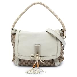 Borsa Bella Flap in tela GG Gucci beige