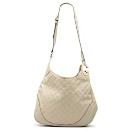 Borsa a tracolla bianca Gucci Guccissima Charlotte