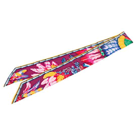 Foulard Twilly in seta Hermès Brazil Feather viola