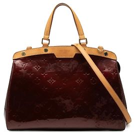 Borsa Louis Vuitton Monogram Vernis Brea MM rossa