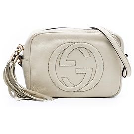 Gucci Soho Disco Crossbody aus weißem Leder