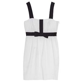 Valentino Garavani Vestido Mini Sin Mangas con Lazo White & Black Valentino Talla US XS