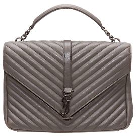 Grey Saint Laurent Lou Lou Matelasse Handbag